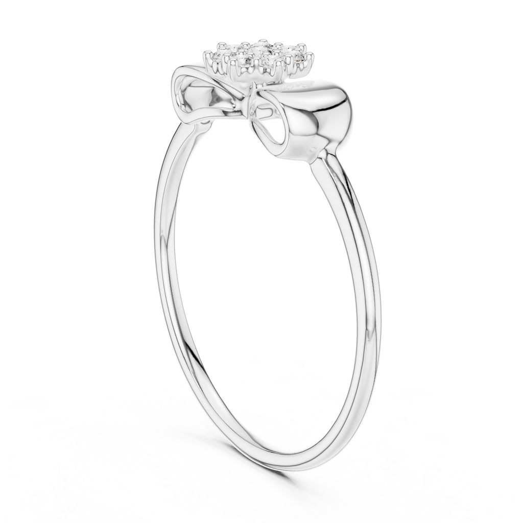 Fiocca Bow Lab Grown Diamond Cluster Ring