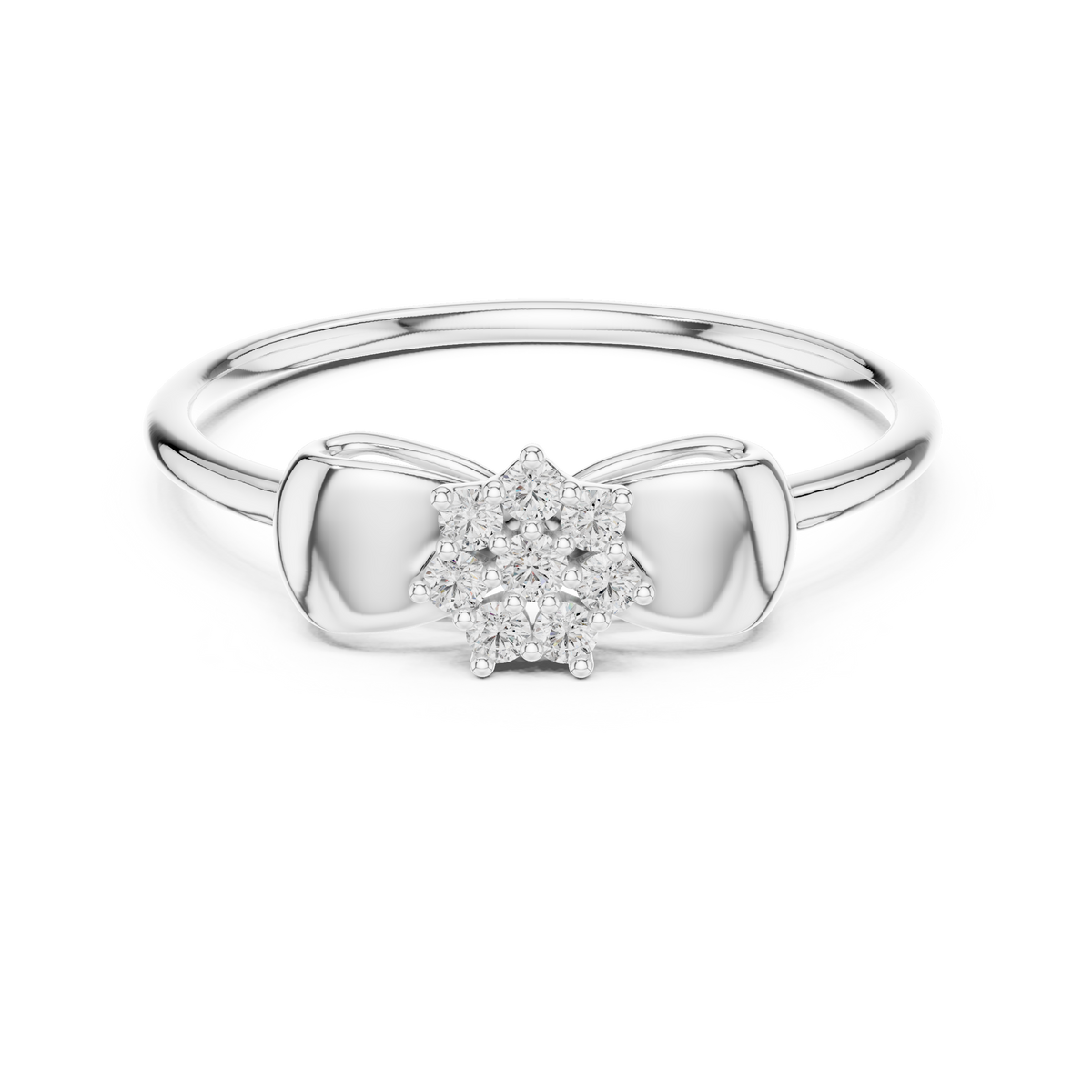 Fiocca Bow Lab Grown Diamond Cluster Ring