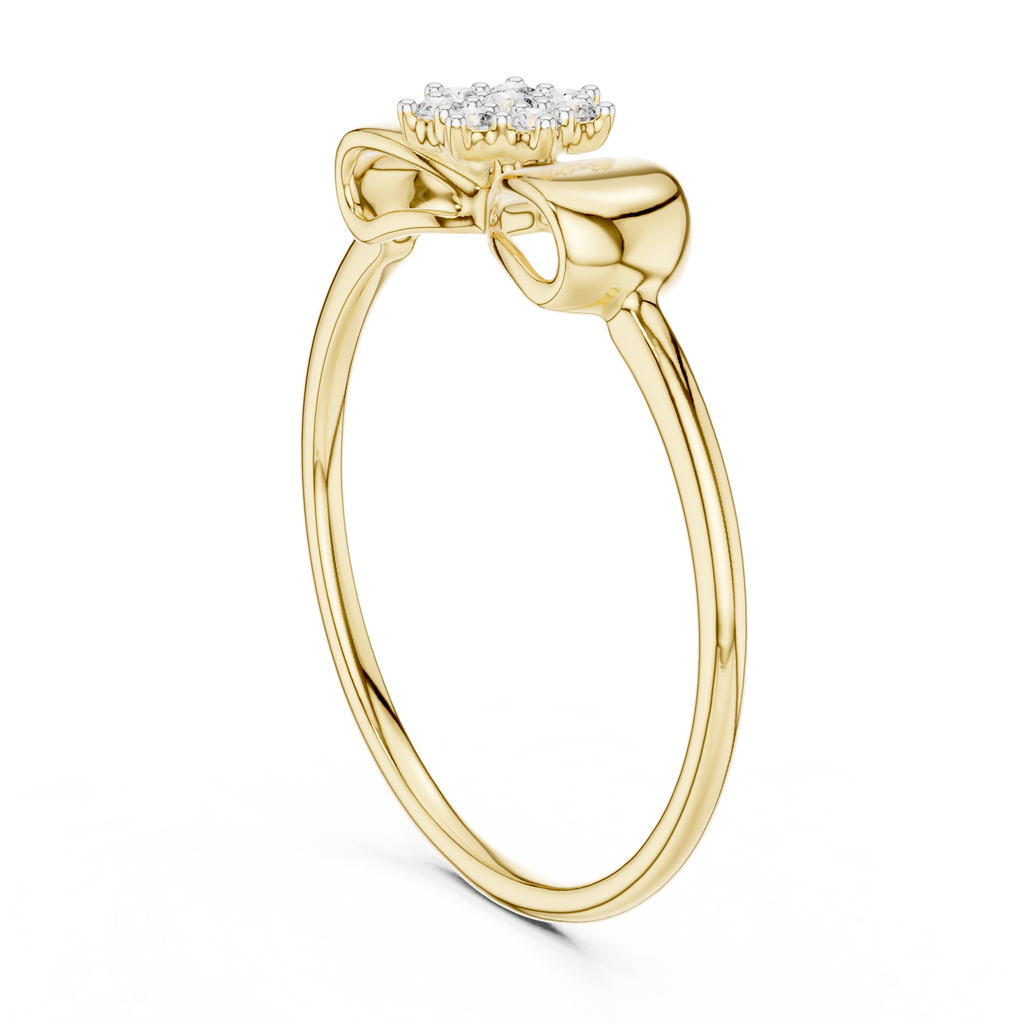 Fiocca Bow Lab Grown Diamond Cluster Ring
