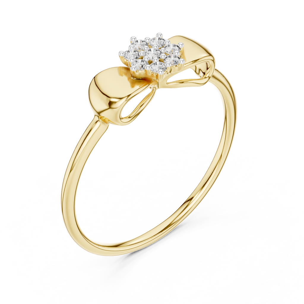 Fiocca Bow Lab Grown Diamond Cluster Ring