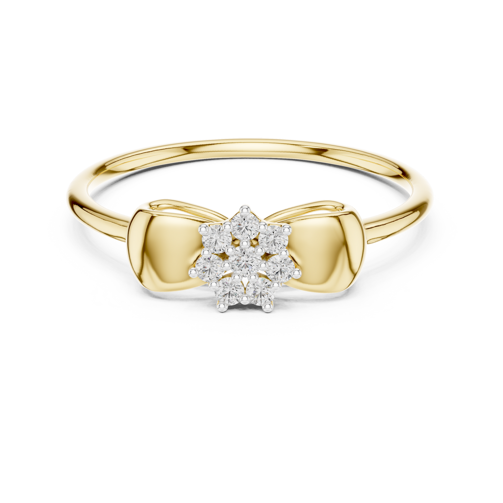 Fiocca Bow Lab Grown Diamond Cluster Ring