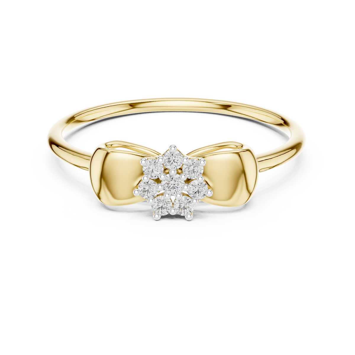 Fiocca Bow Lab Grown Diamond Cluster Ring