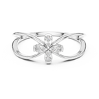 Florenza Split Band Four Petal Flower Lab Grown Diamond Ring