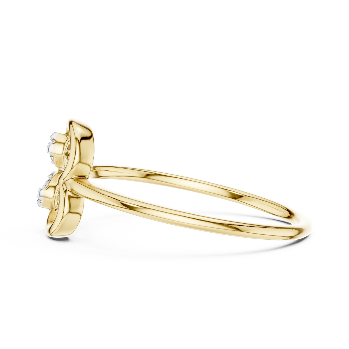 Lovette Minimalist Open Heart Lab Grown Diamond Ring