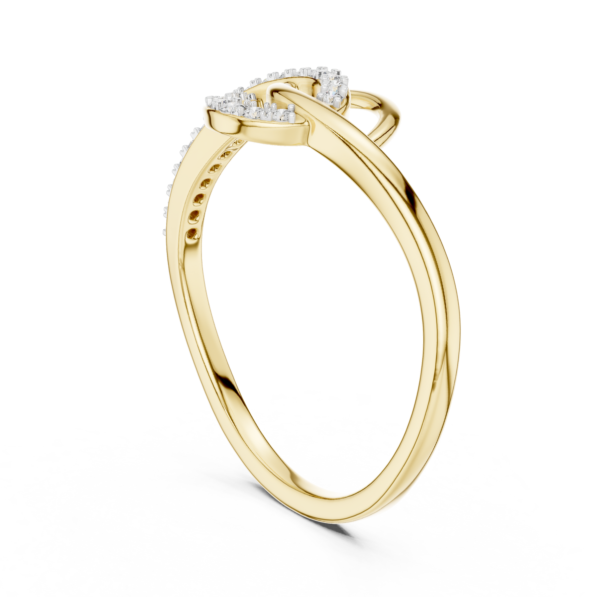 Infinara Entwined Loop Pavé Lab Grown Diamond Ring