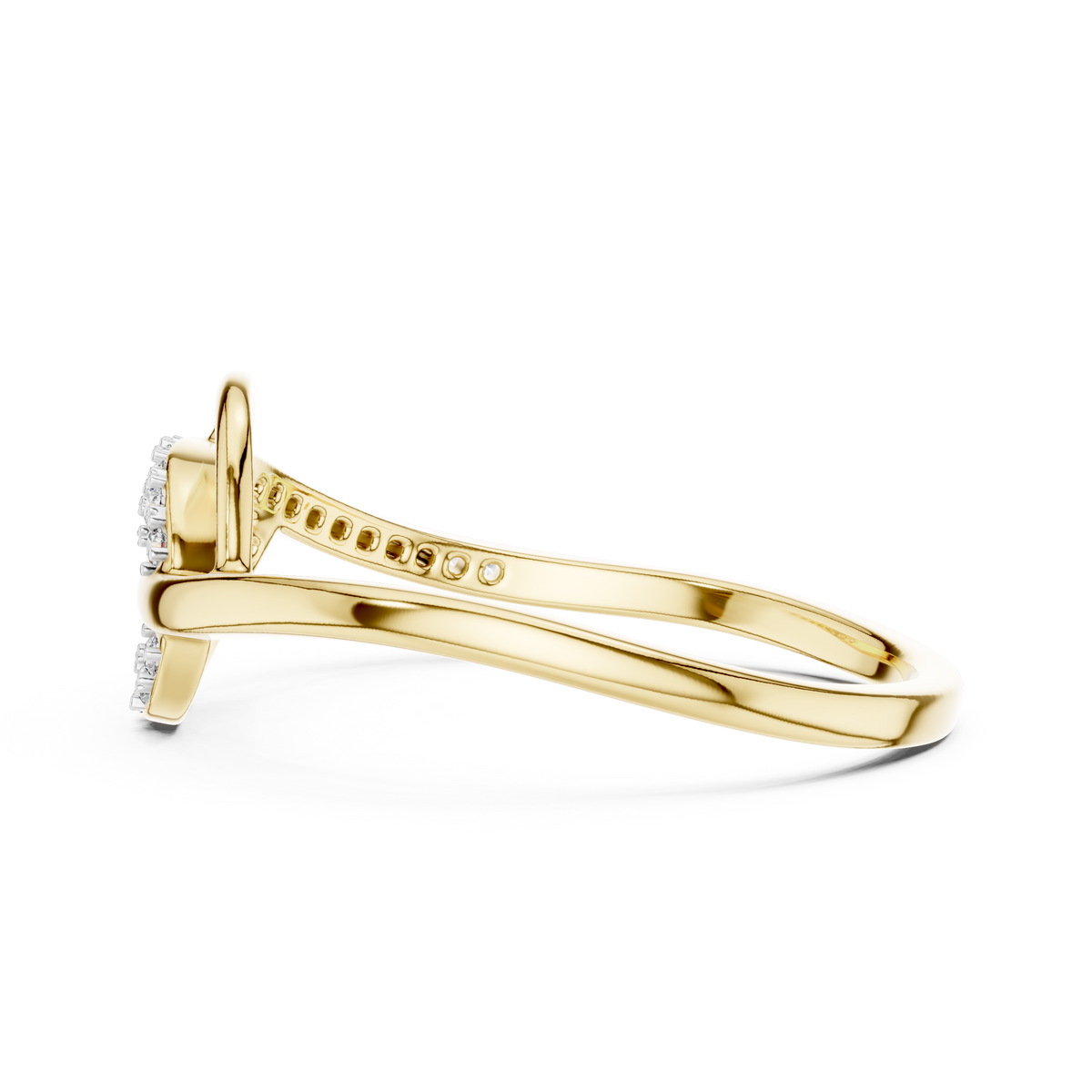 Infinara Entwined Loop Pavé Lab Grown Diamond Ring
