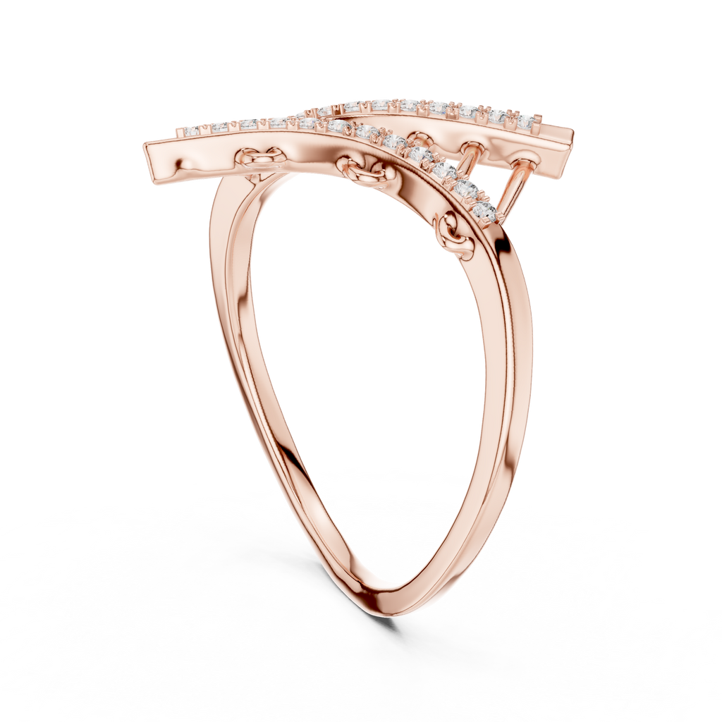 Ascenza Ladder Pavé Lab Grown Diamond Bypass Ring