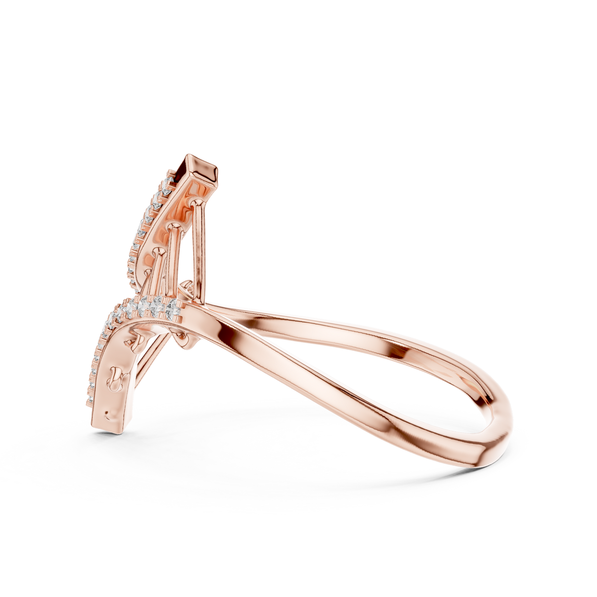 Ascenza Ladder Pavé Lab Grown Diamond Bypass Ring