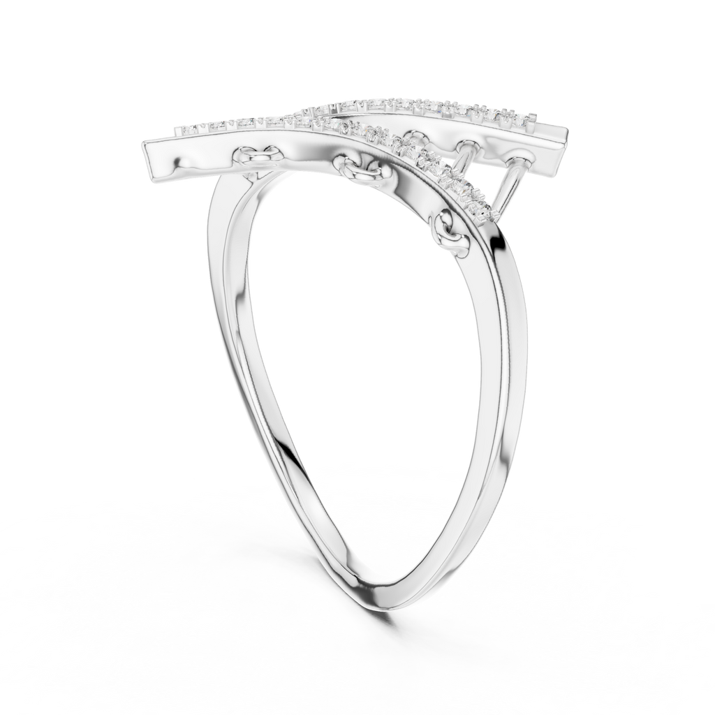 Ascenza Ladder Pavé Lab Grown Diamond Bypass Ring