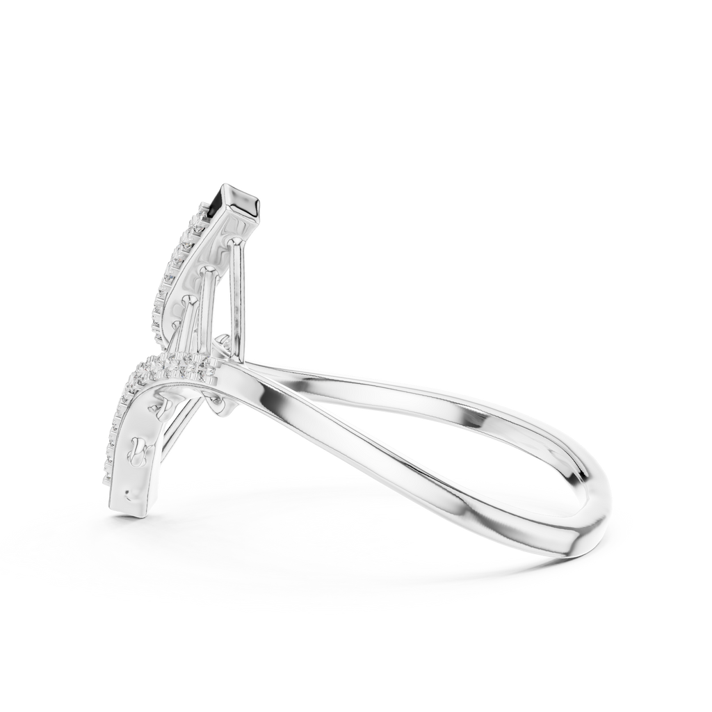 Ascenza Ladder Pavé Lab Grown Diamond Bypass Ring