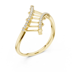Ascenza Ladder Pavé Lab Grown Diamond Bypass Ring