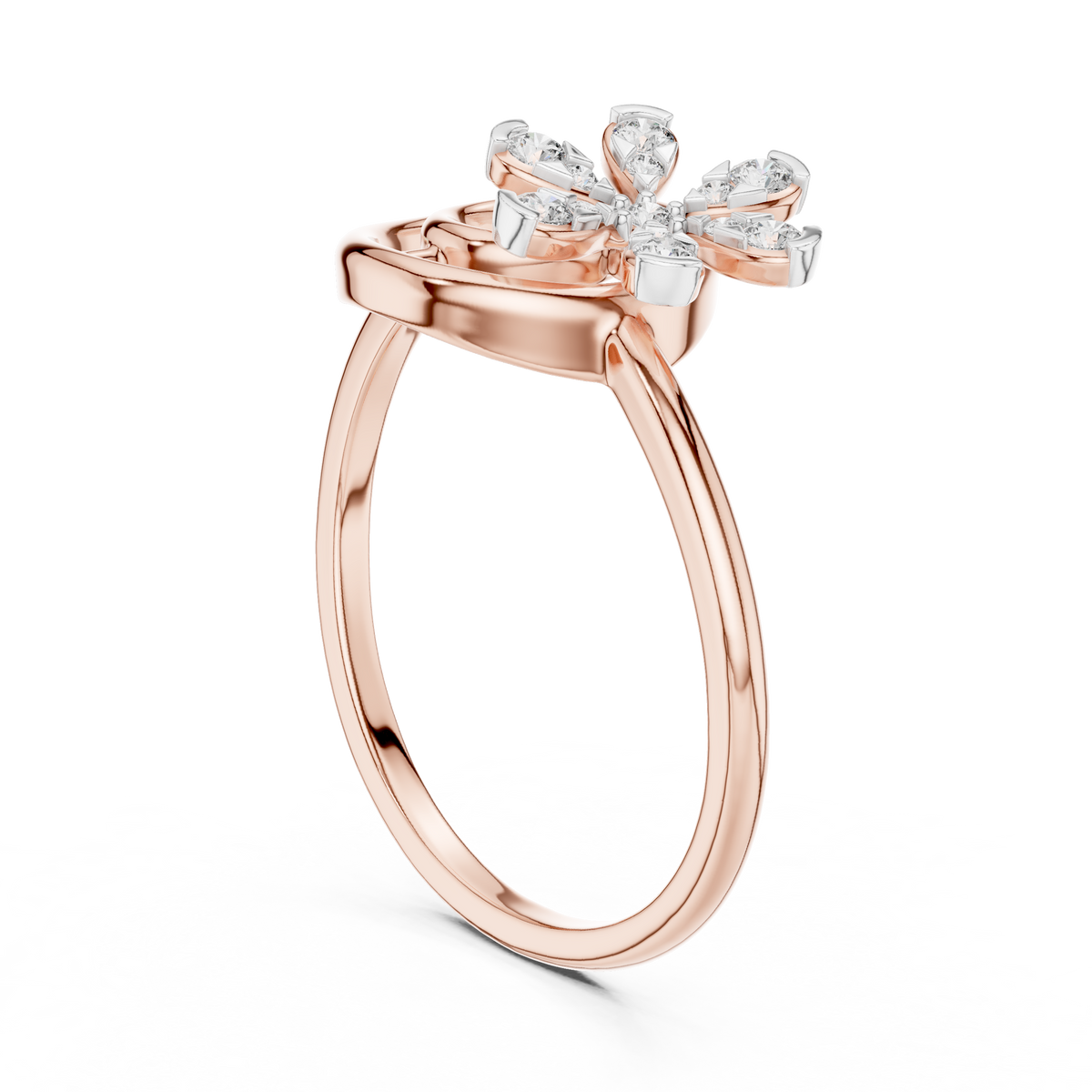 Mandara Circle Flower Lab Grown Diamond Ring