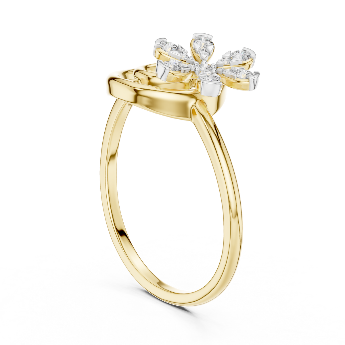 Mandara Circle Flower Lab Grown Diamond Ring