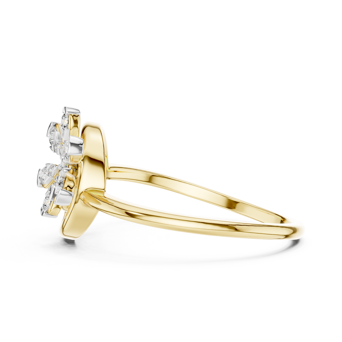 Mandara Circle Flower Lab Grown Diamond Ring