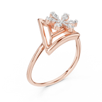 Trillora Triangle Flower Lab Grown Diamond Ring