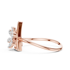 Trillora Triangle Flower Lab Grown Diamond Ring