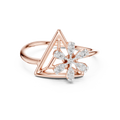 Trillora Triangle Flower Lab Grown Diamond Ring