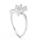 Trillora Triangle Flower Lab Grown Diamond Ring