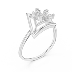 Trillora Triangle Flower Lab Grown Diamond Ring