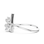 Trillora Triangle Flower Lab Grown Diamond Ring