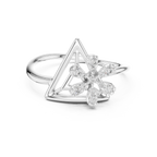Trillora Triangle Flower Lab Grown Diamond Ring