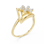 Trillora Triangle Flower Lab Grown Diamond Ring