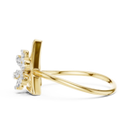 Trillora Triangle Flower Lab Grown Diamond Ring