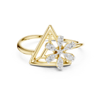 Trillora Triangle Flower Lab Grown Diamond Ring