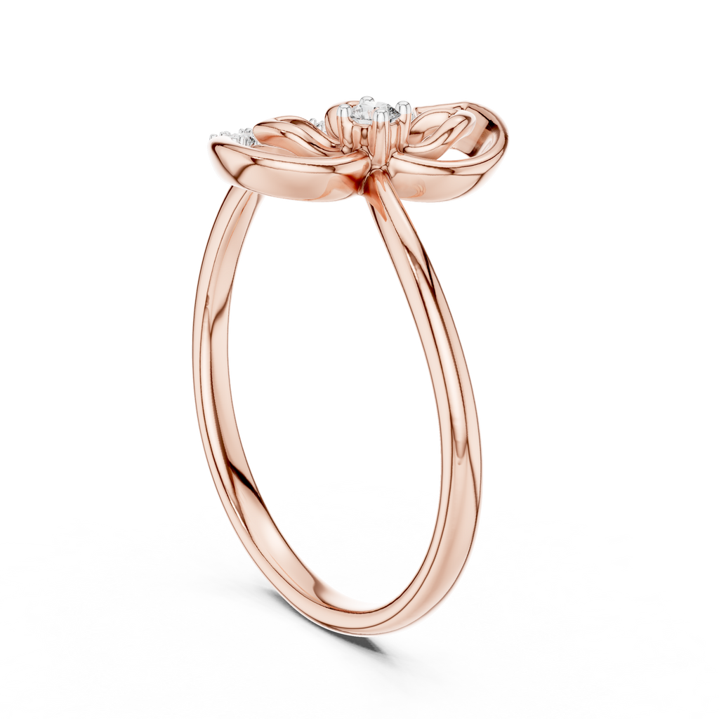 Ambira Paisley Flower Lab Grown Diamond Ring