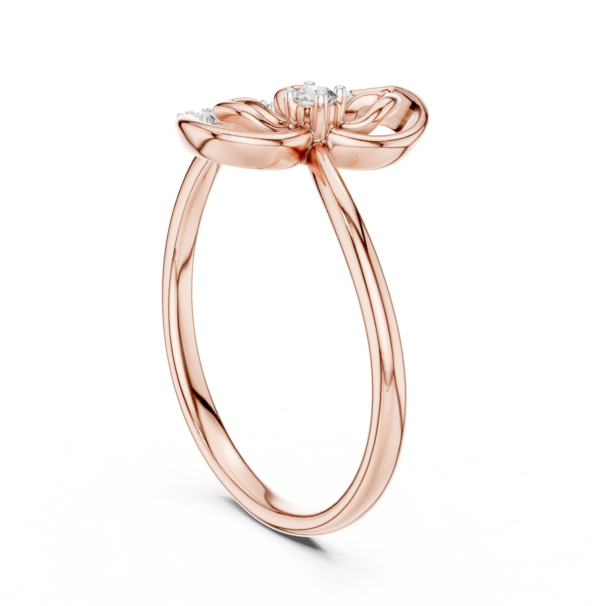 Ambira Paisley Flower Lab Grown Diamond Ring