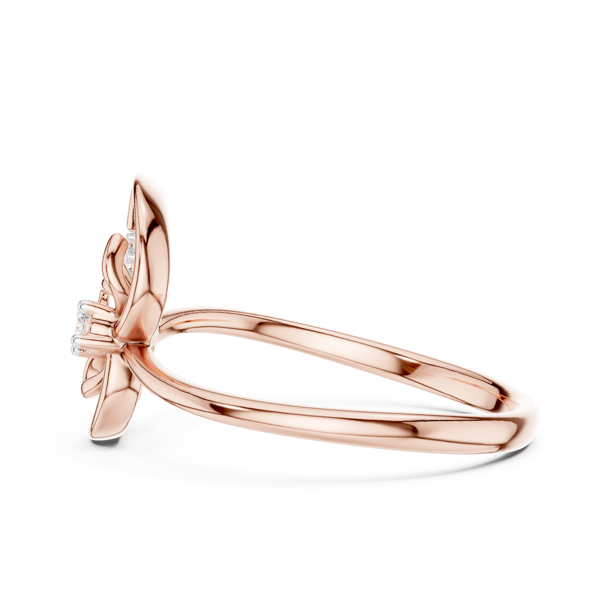 Ambira Paisley Flower Lab Grown Diamond Ring