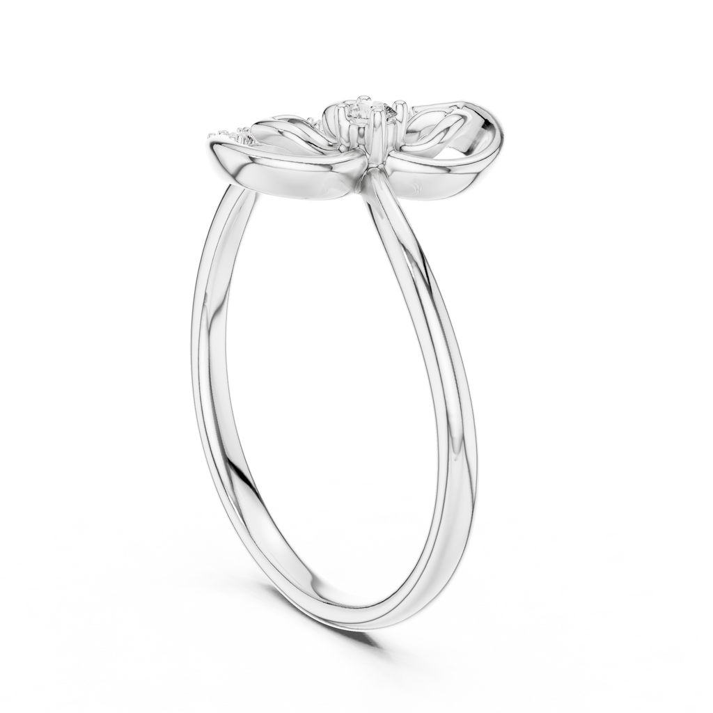 Ambira Paisley Flower Lab Grown Diamond Ring