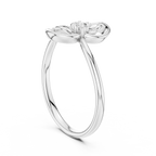 Ambira Paisley Flower Lab Grown Diamond Ring