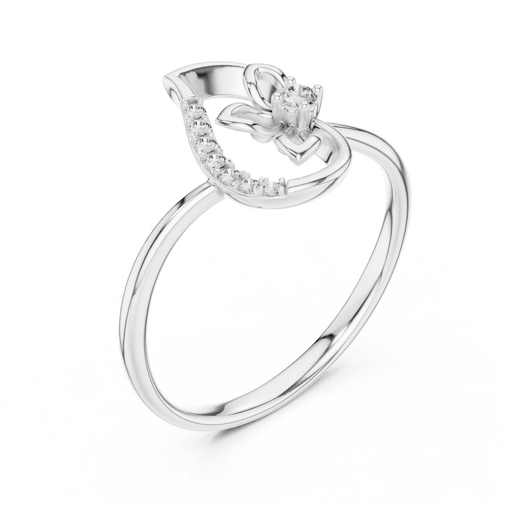 Ambira Paisley Flower Lab Grown Diamond Ring