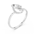 Ambira Paisley Flower Lab Grown Diamond Ring