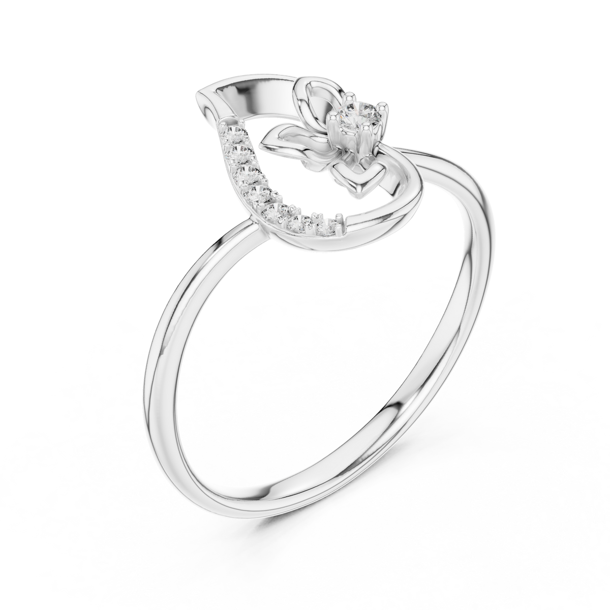 Ambira Paisley Flower Lab Grown Diamond Ring