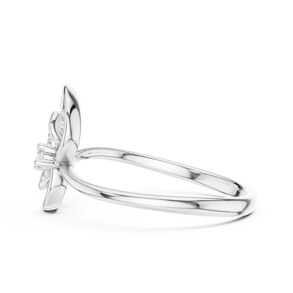 Ambira Paisley Flower Lab Grown Diamond Ring