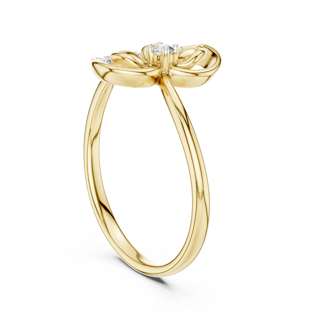Ambira Paisley Flower Lab Grown Diamond Ring