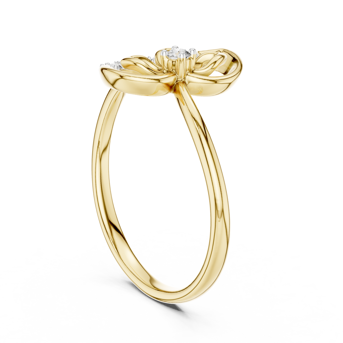 Ambira Paisley Flower Lab Grown Diamond Ring