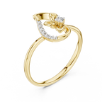Ambira Paisley Flower Lab Grown Diamond Ring