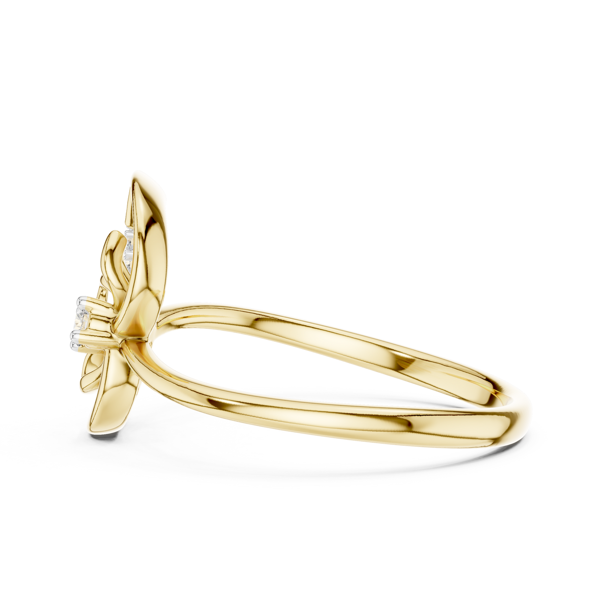 Ambira Paisley Flower Lab Grown Diamond Ring