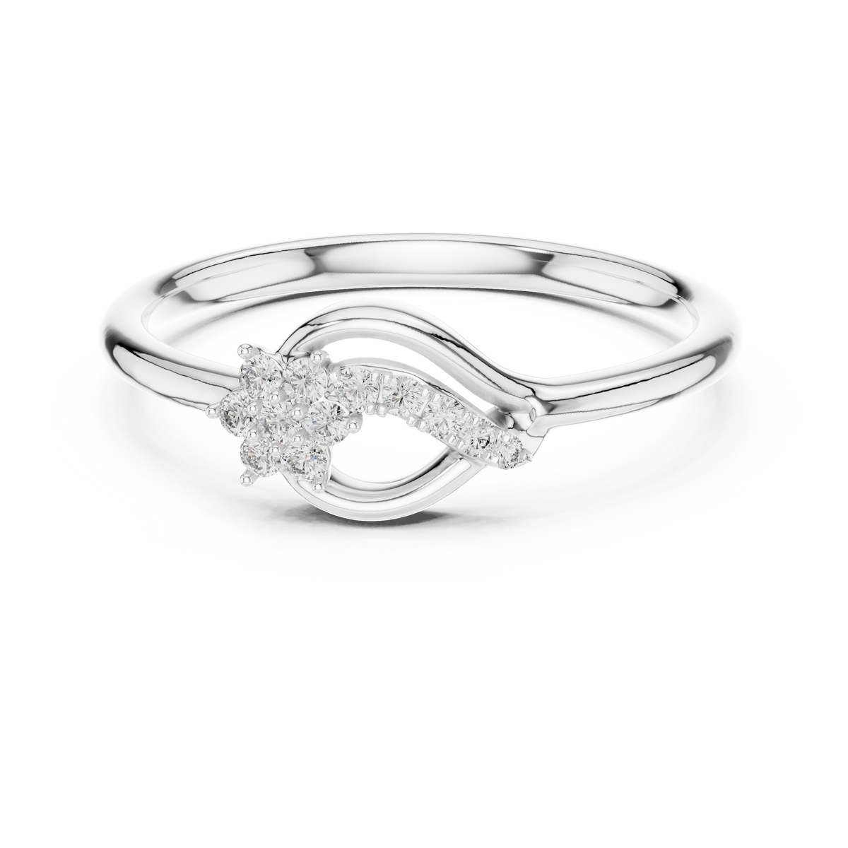 Elowen Teardrop Flower Lab Grown Diamond Ring