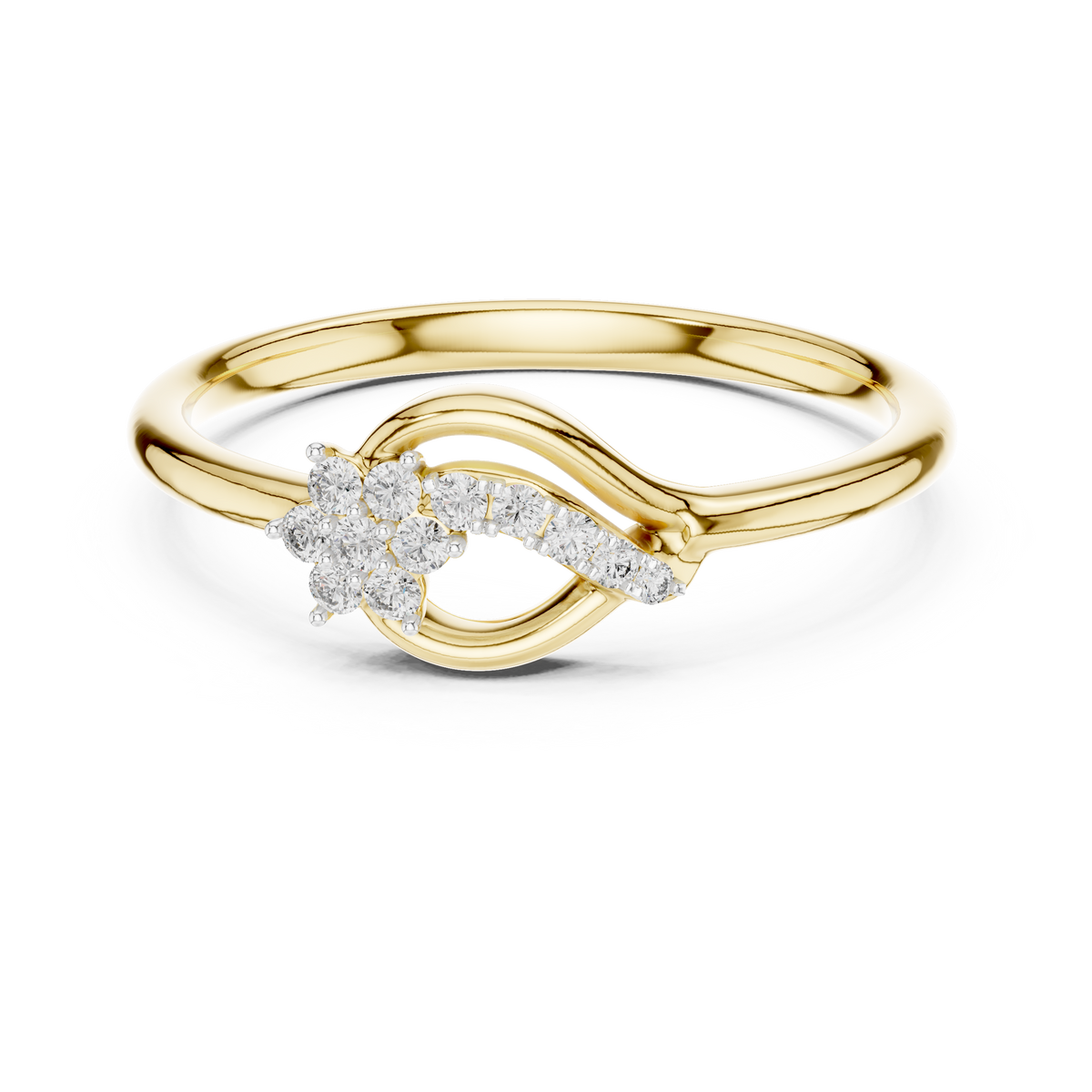 Elowen Teardrop Flower Lab Grown Diamond Ring