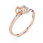 Virella Twin Leaf Lab Grown Diamond Bypass Ring