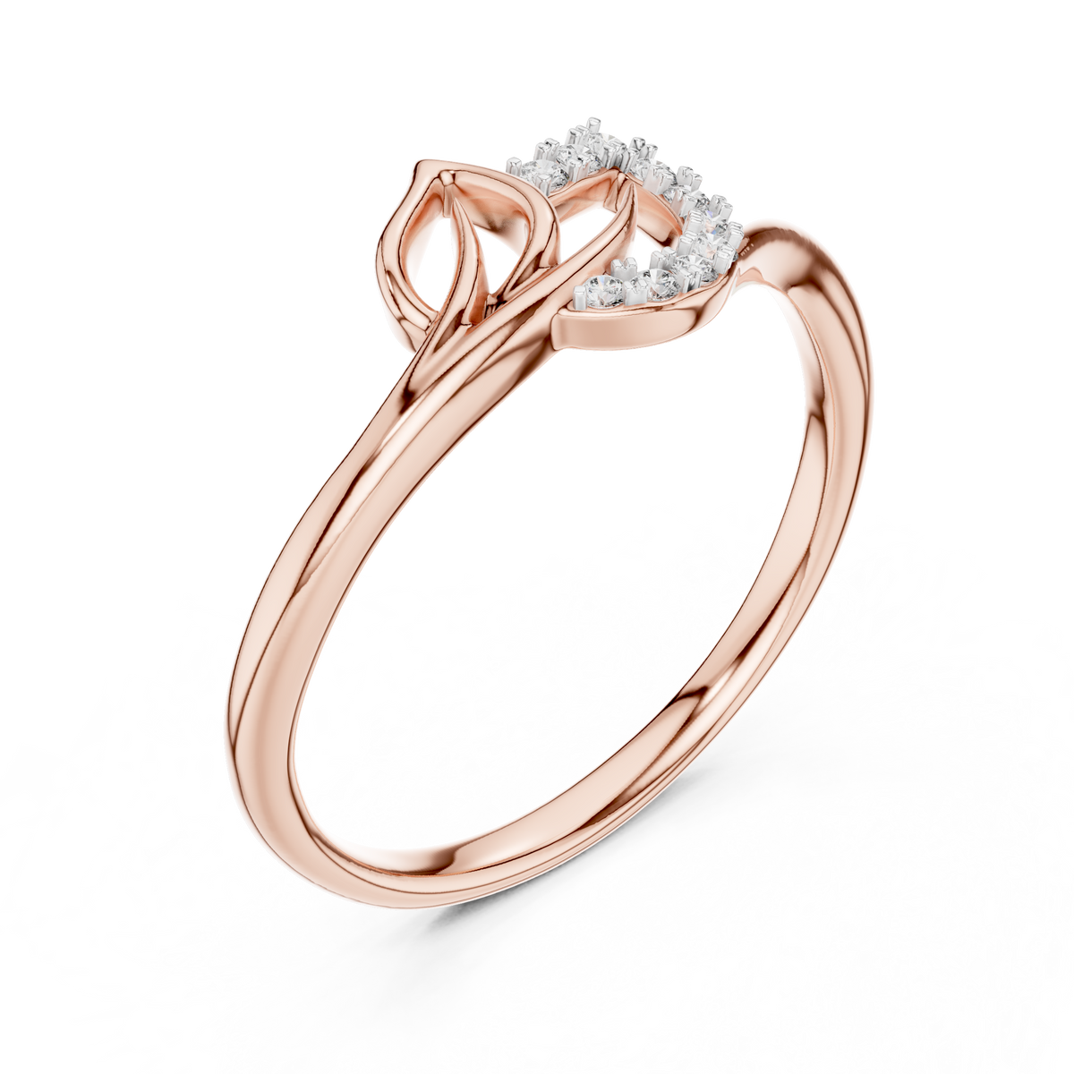 Virella Twin Leaf Lab Grown Diamond Bypass Ring