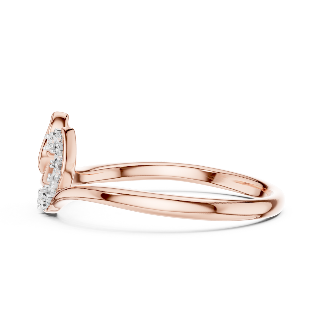 Virella Twin Leaf Lab Grown Diamond Bypass Ring