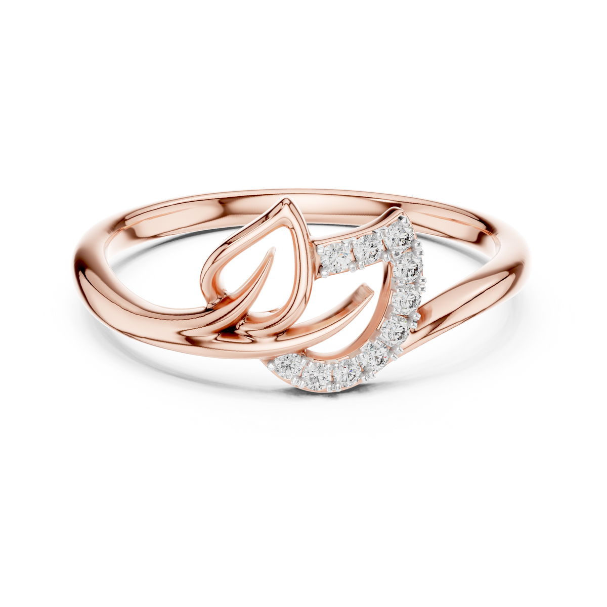 Virella Twin Leaf Lab Grown Diamond Bypass Ring