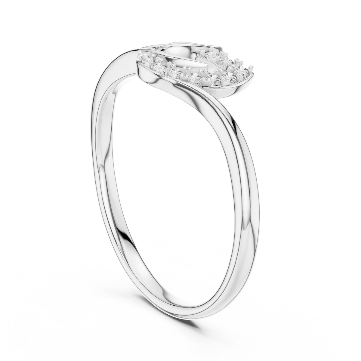 Virella Twin Leaf Lab Grown Diamond Bypass Ring