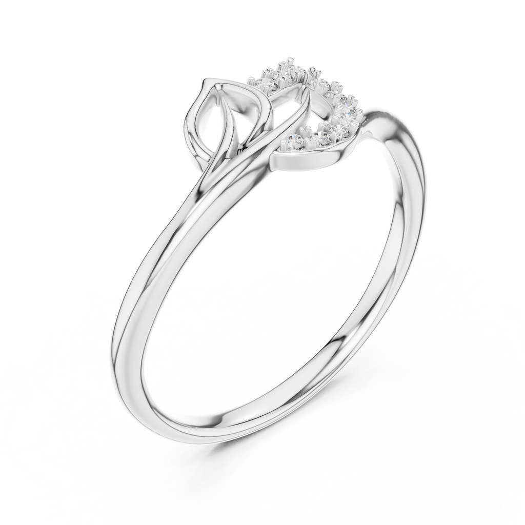 Virella Twin Leaf Lab Grown Diamond Bypass Ring