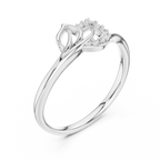 Virella Twin Leaf Lab Grown Diamond Bypass Ring